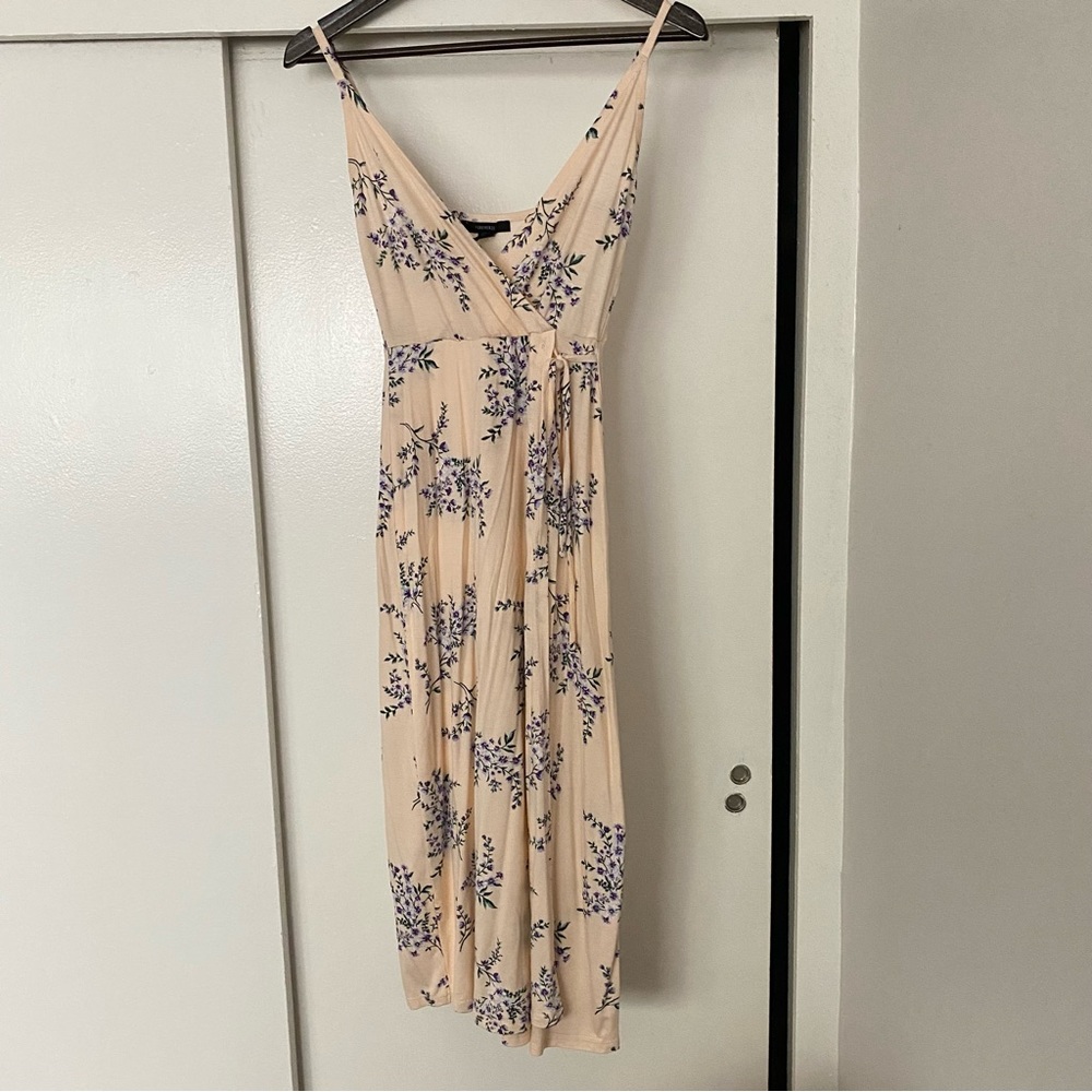 Floral Midi Wrap Dress